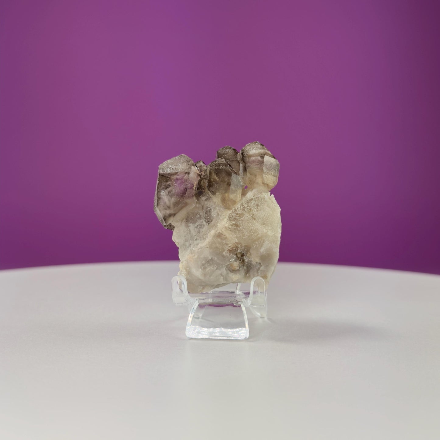 Smoky Quartz Elestial Specimen (Includes Acrylic Stand)