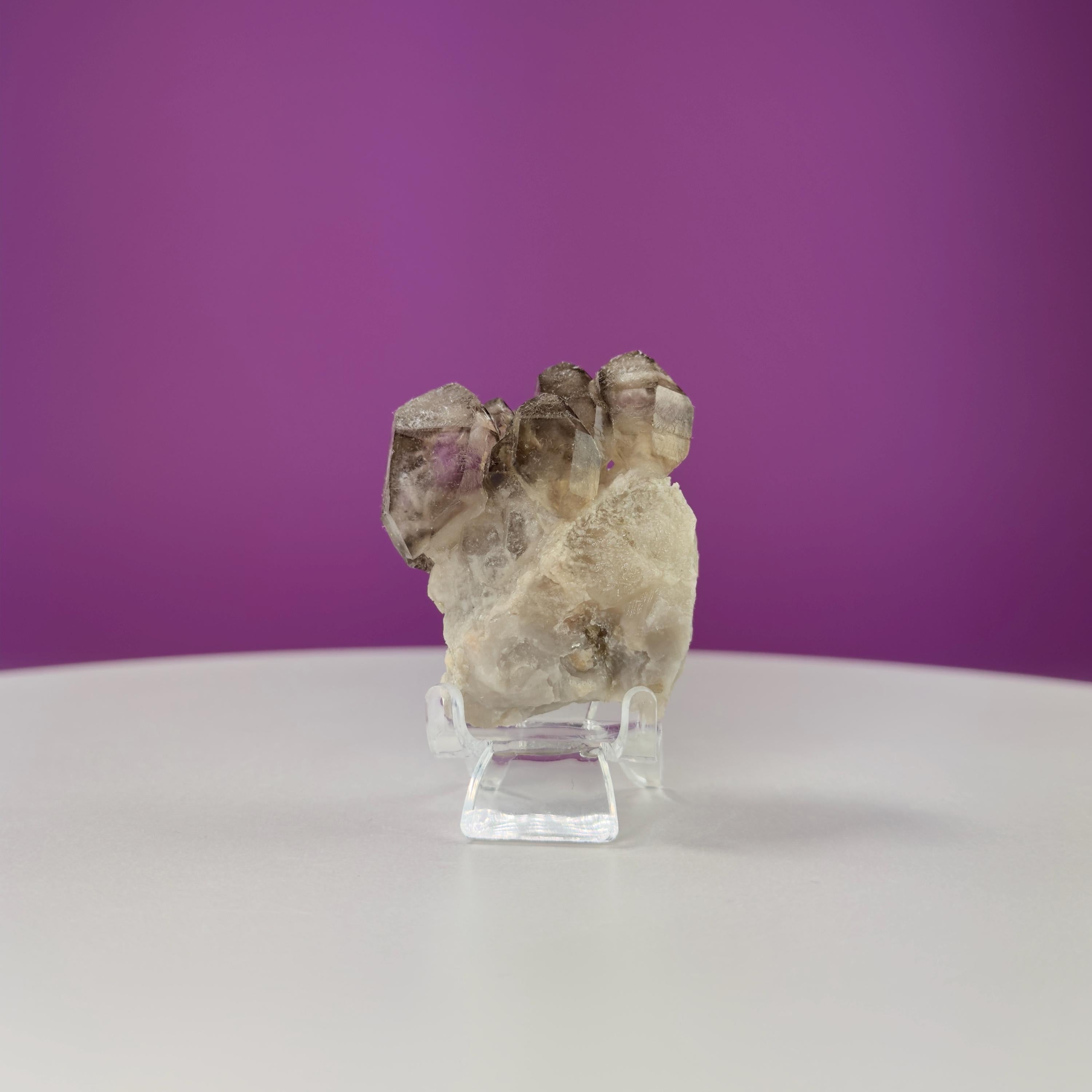 Smoky Quartz Elestial Specimen (Includes Acrylic Stand)