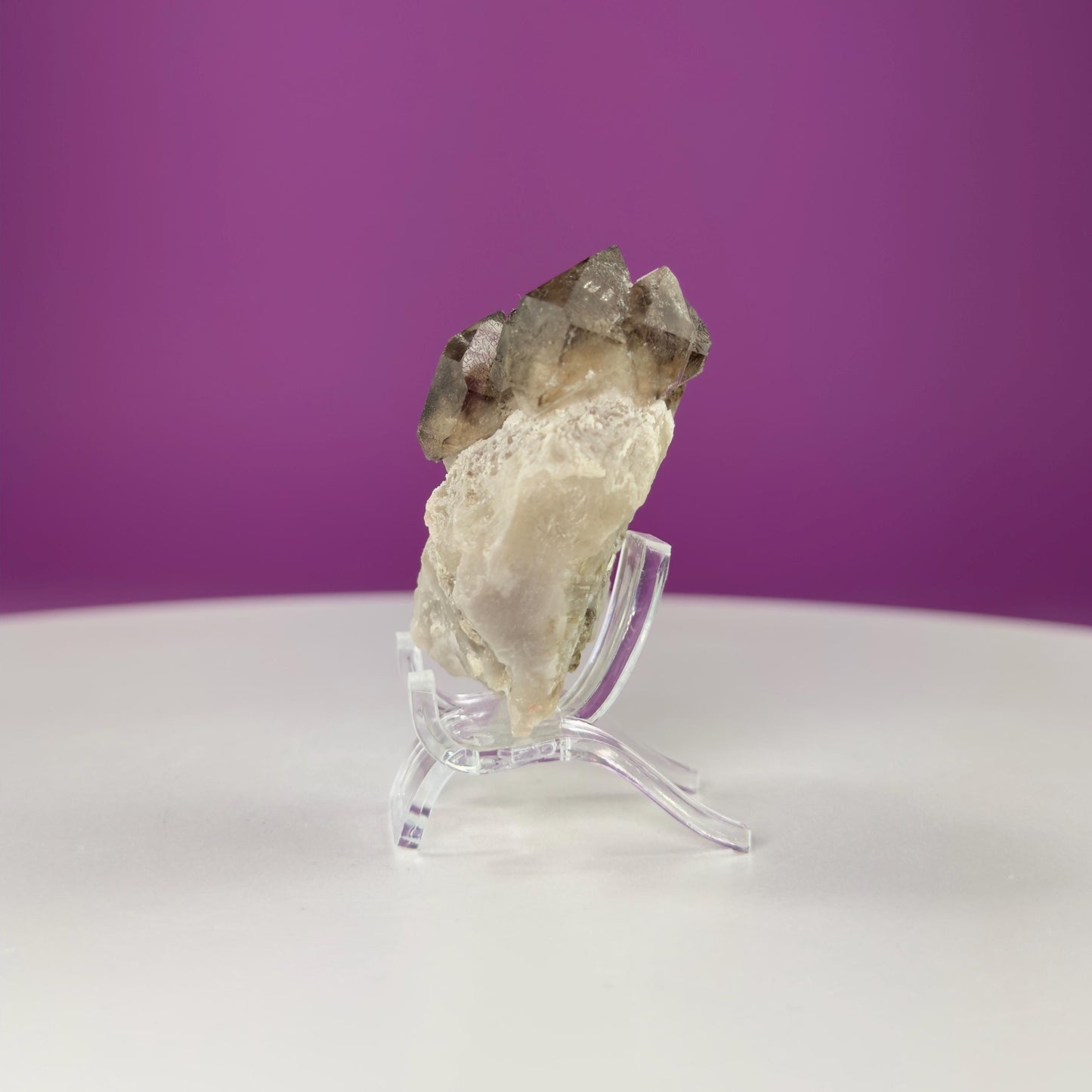 Smoky Quartz Elestial Specimen (Includes Acrylic Stand)