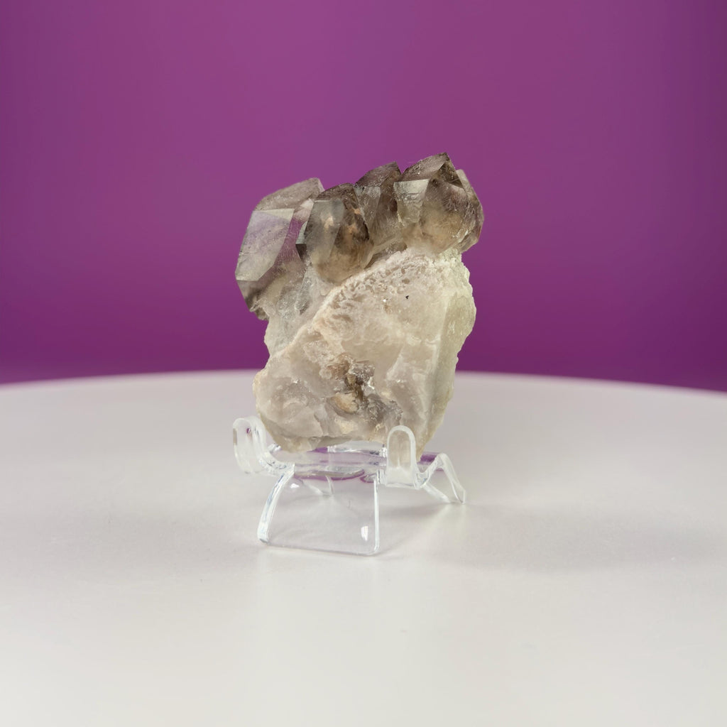 Smoky Quartz Elestial Specimen (Includes Acrylic Stand)