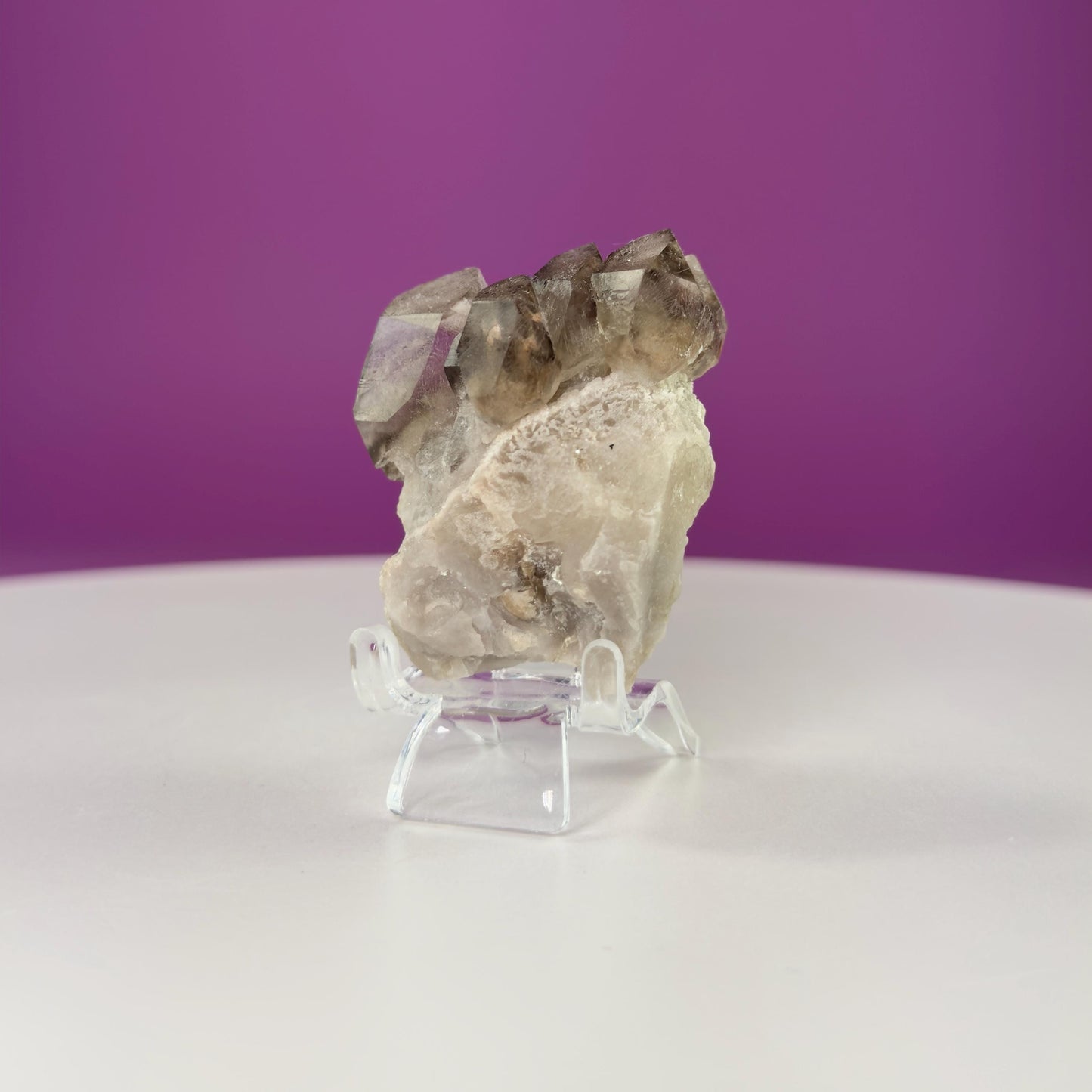 Smoky Quartz Elestial Specimen (Includes Acrylic Stand)