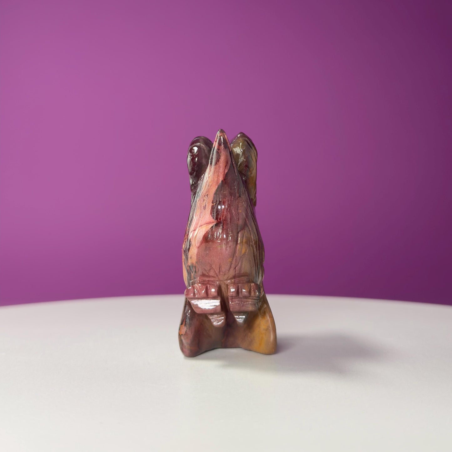 Mookaite Jasper Hummingbird Carving, Crystal Animal Carving, Balance & Strength Stone