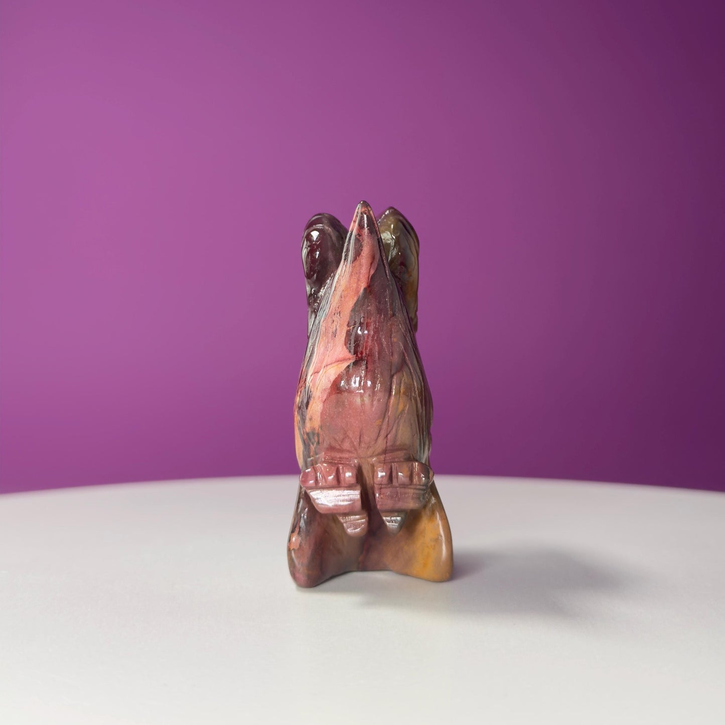 Mookaite Jasper Hummingbird Carving, Crystal Animal Carving, Balance & Strength Stone