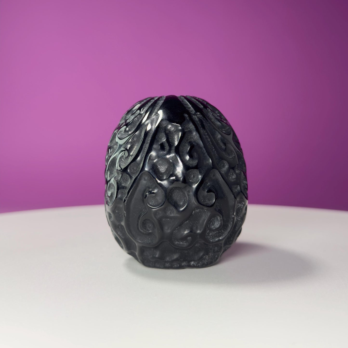 Black Obsidian Carved Skull, Protective Crystal Carving, Grounding Stone Decor