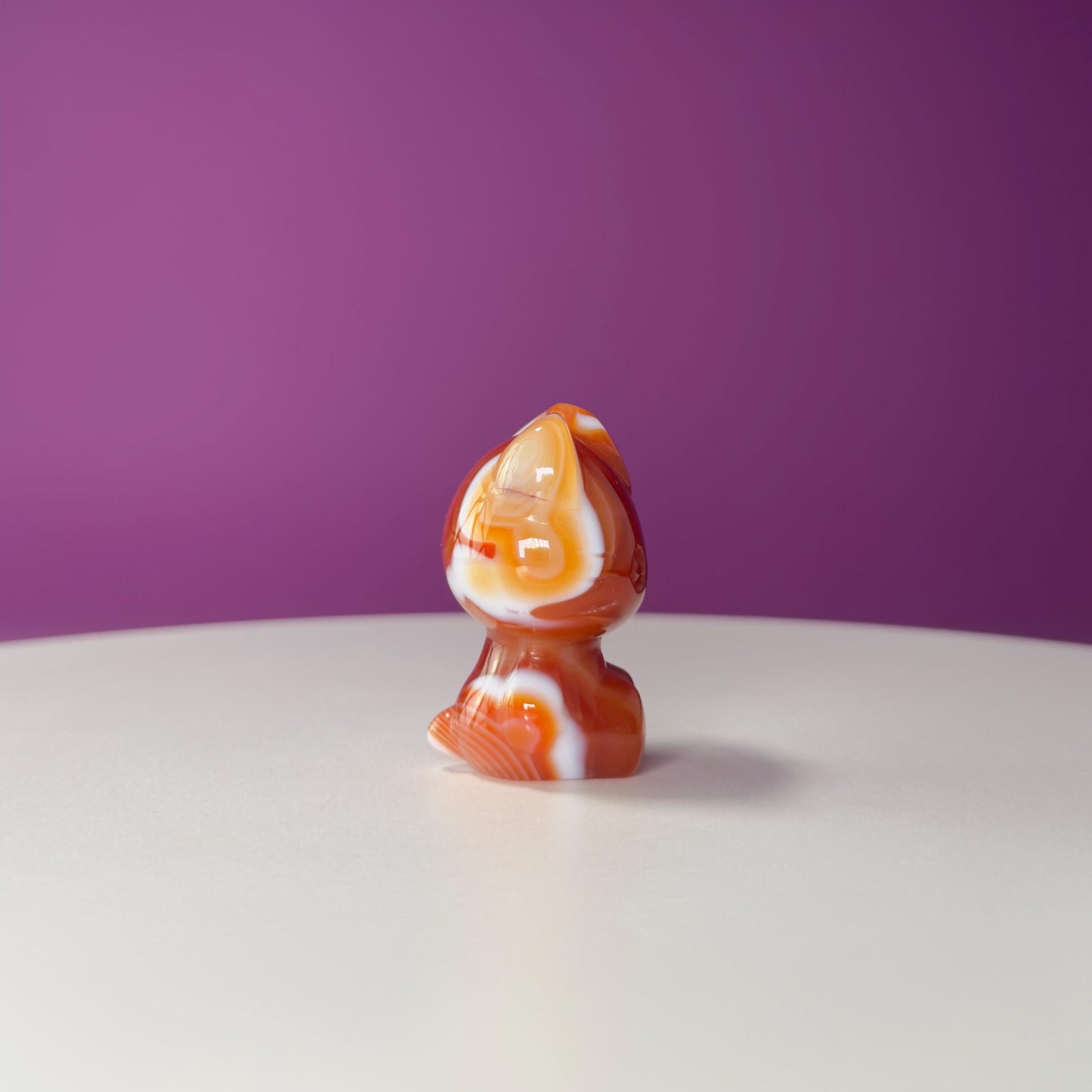 Carnelian Hello Kitty Carving, Crystal Animal Figurine, Cute Crystal Gift