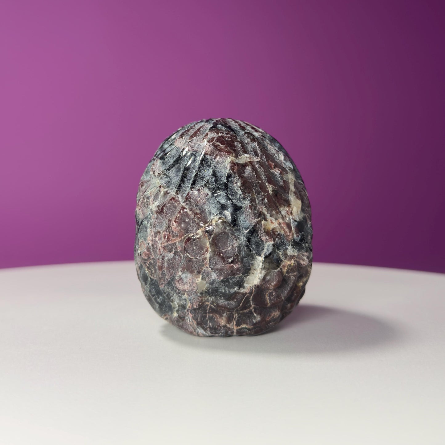 Garnet and Black Tourmaline Carved Skull, Protective Crystal Gift, Metaphysical Decor