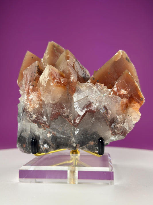 Mariposa Calcite (Mexico) (Includes Gold Metal/Acrylic Stand)