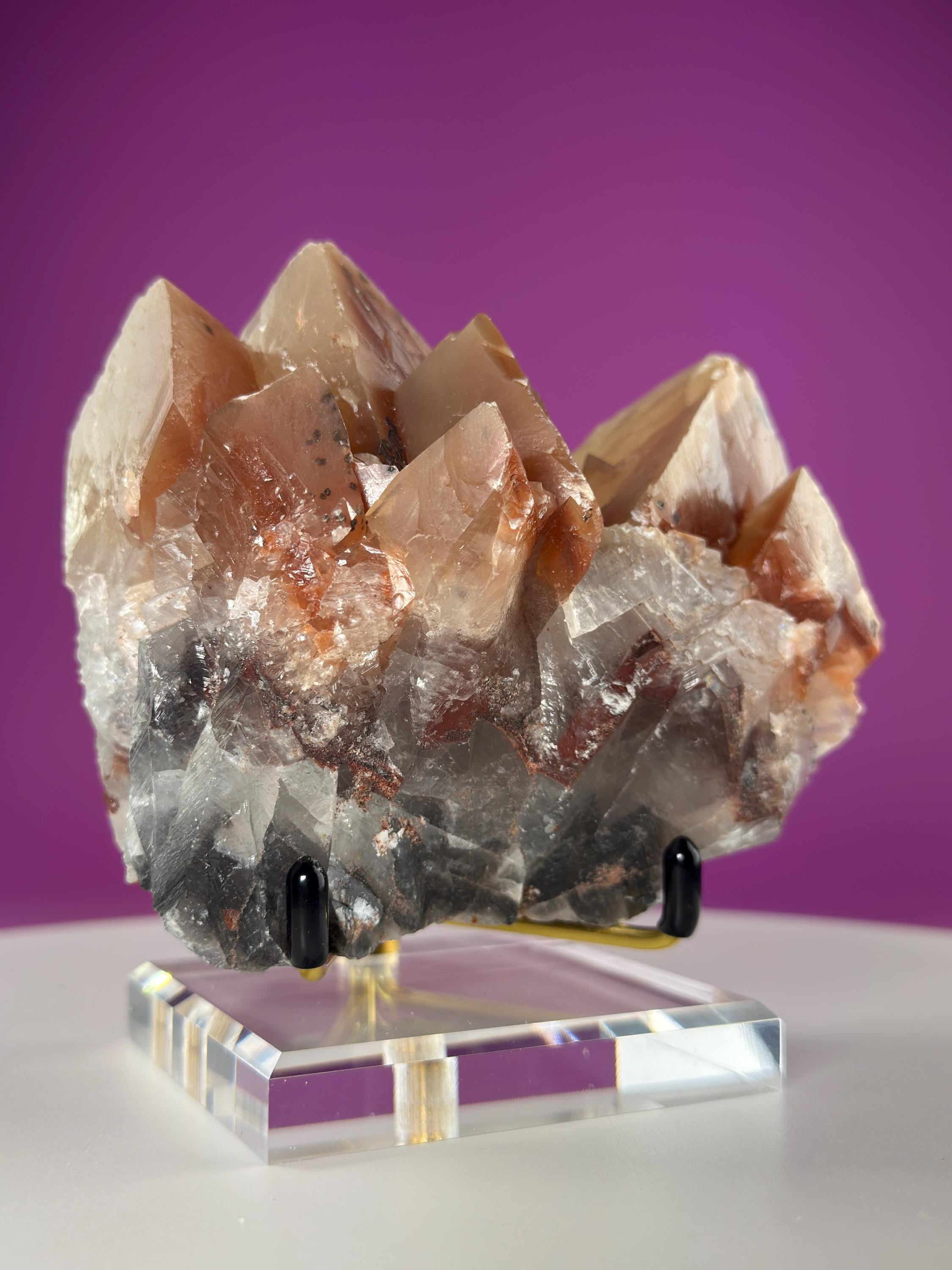 Mariposa Calcite (Mexico) (Includes Gold Metal/Acrylic Stand)