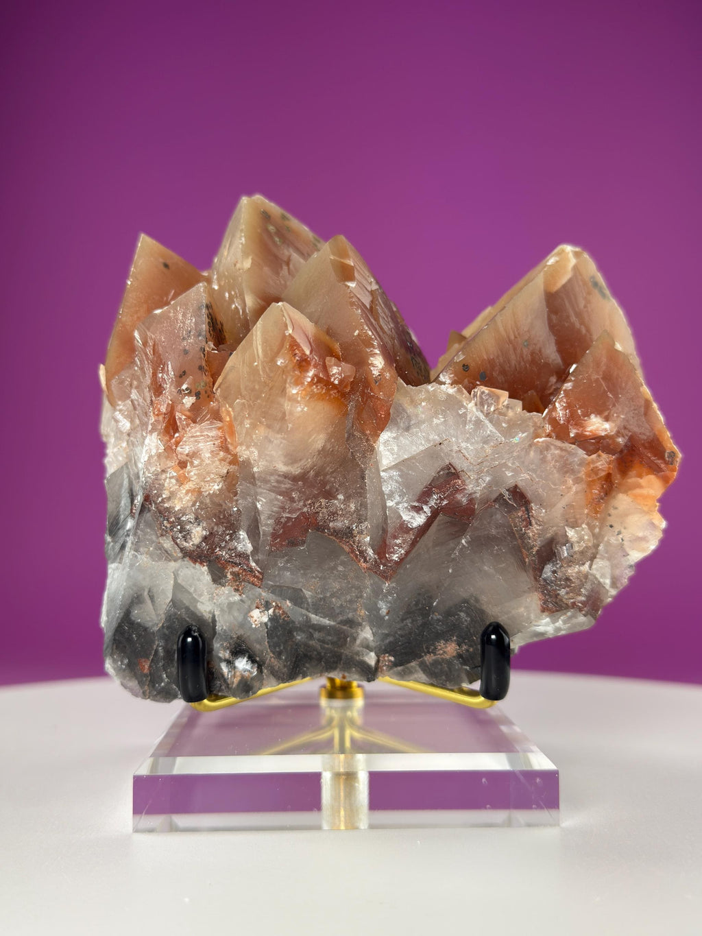Mariposa Calcite (Mexico) (Includes Gold Metal/Acrylic Stand)