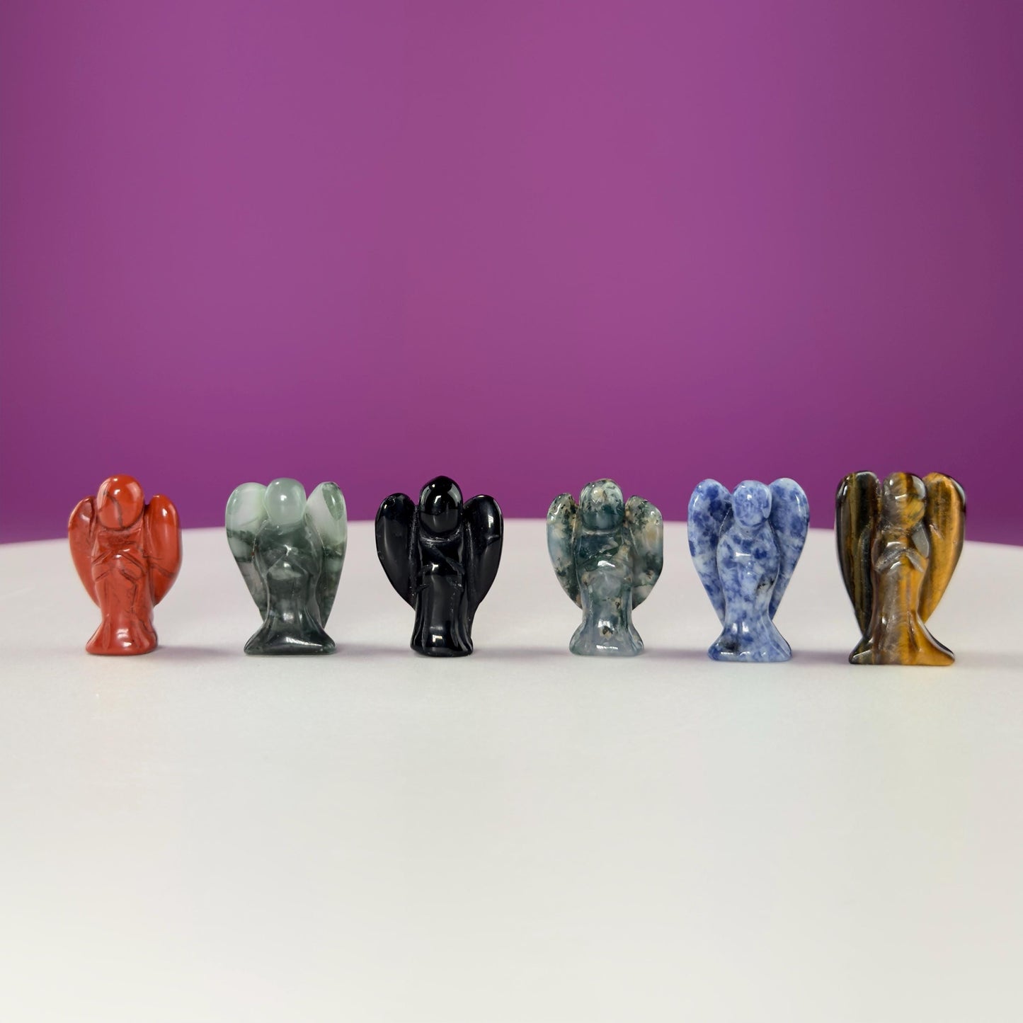 Small Mini Angel Carvings  Choice of Stone, 1 Inch