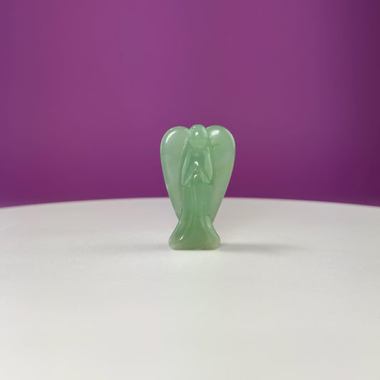 Large Mini Green Aventurine Angel Carving