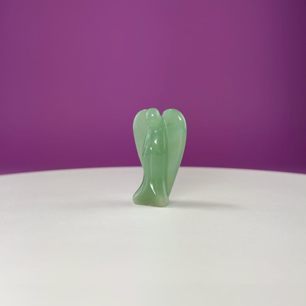 Large Mini Green Aventurine Angel Carving