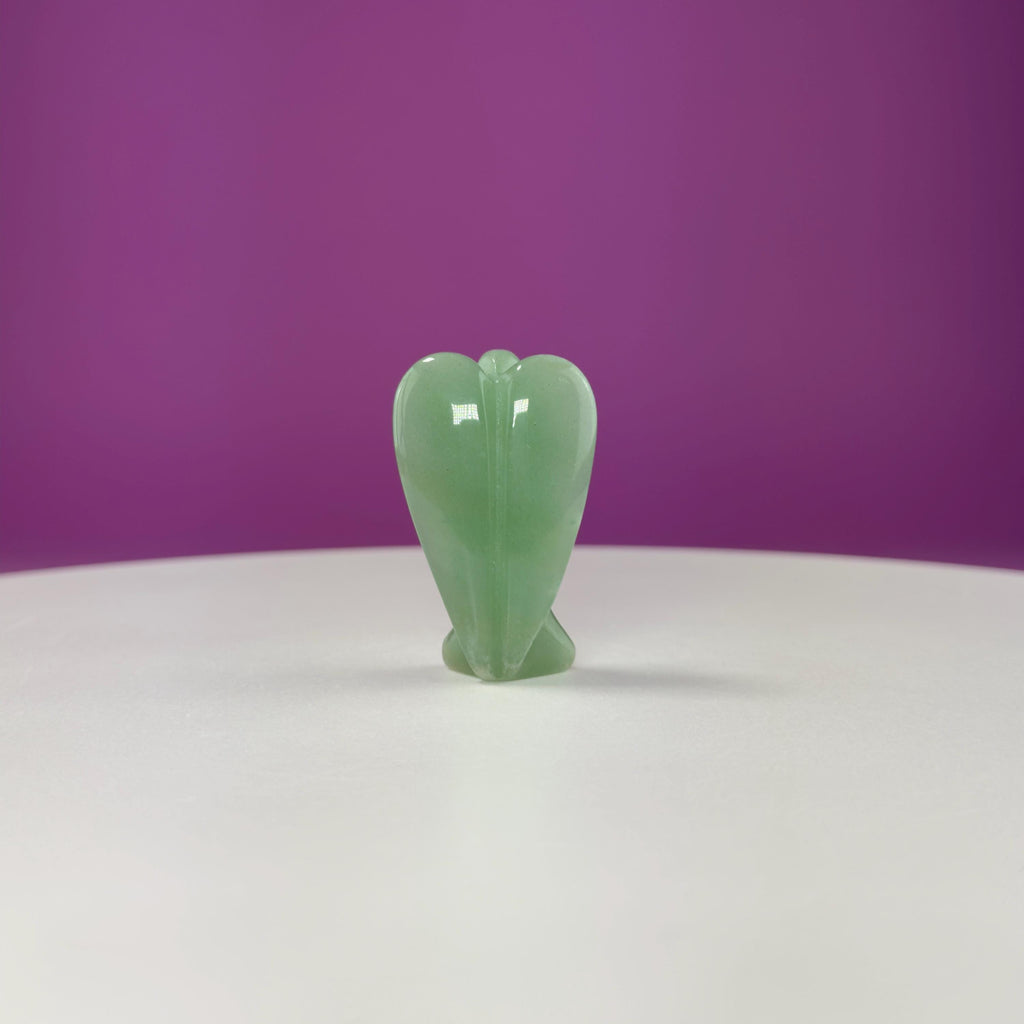 Large Mini Green Aventurine Angel Carving
