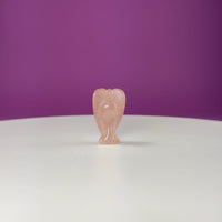 Mini Strawberry Quartz Angel Carving