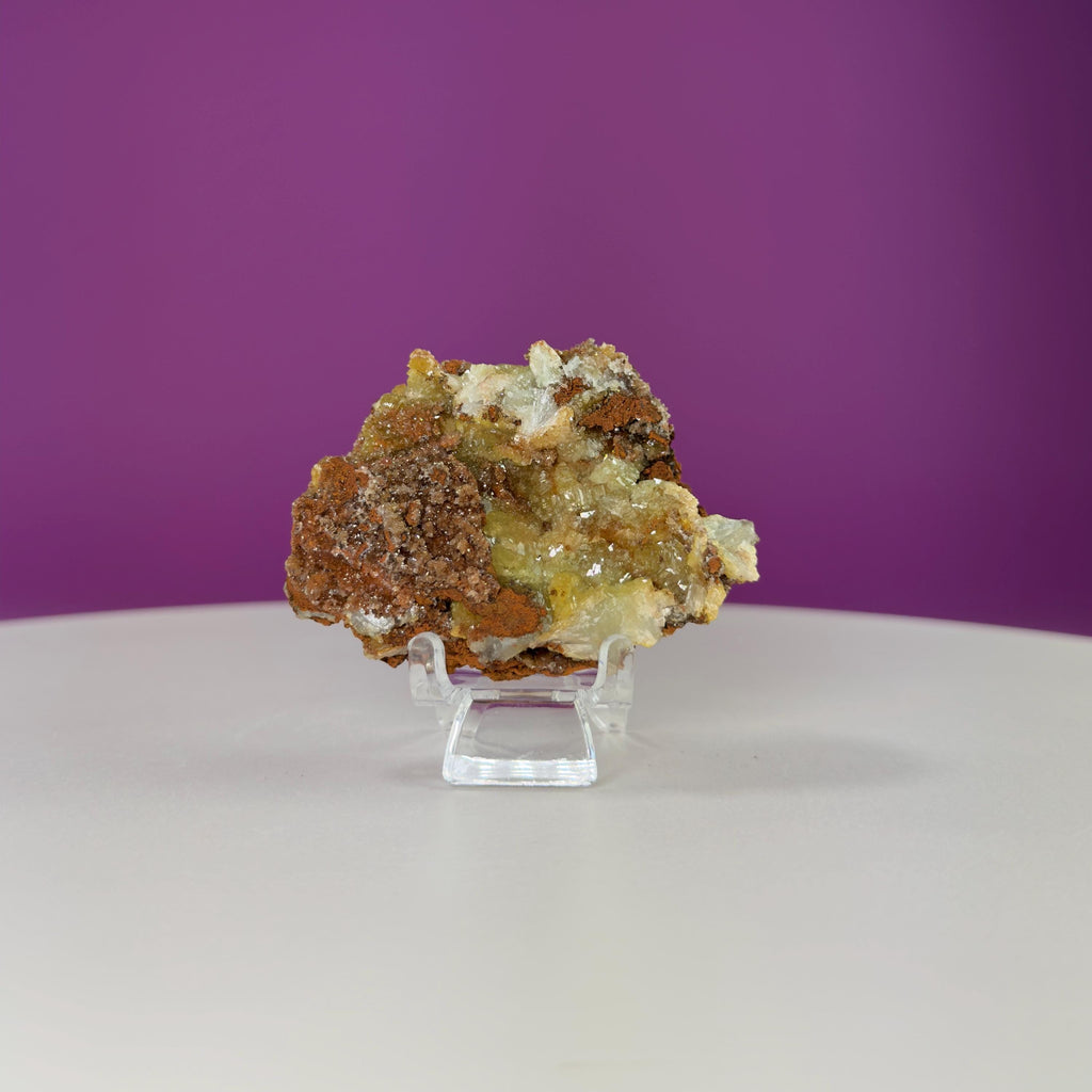 Adamite Specimen on Matrix (Mexico) (Includes Acrylic Stand)