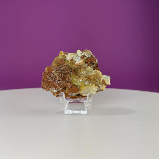 Adamite Specimen on Matrix (Mexico) (Includes Acrylic Stand)