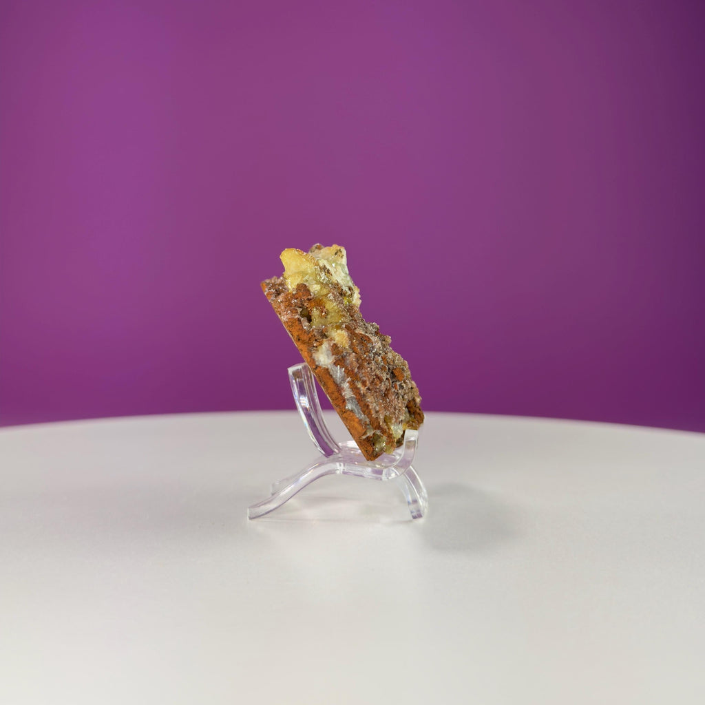 Adamite Specimen on Matrix (Mexico) (Includes Acrylic Stand)