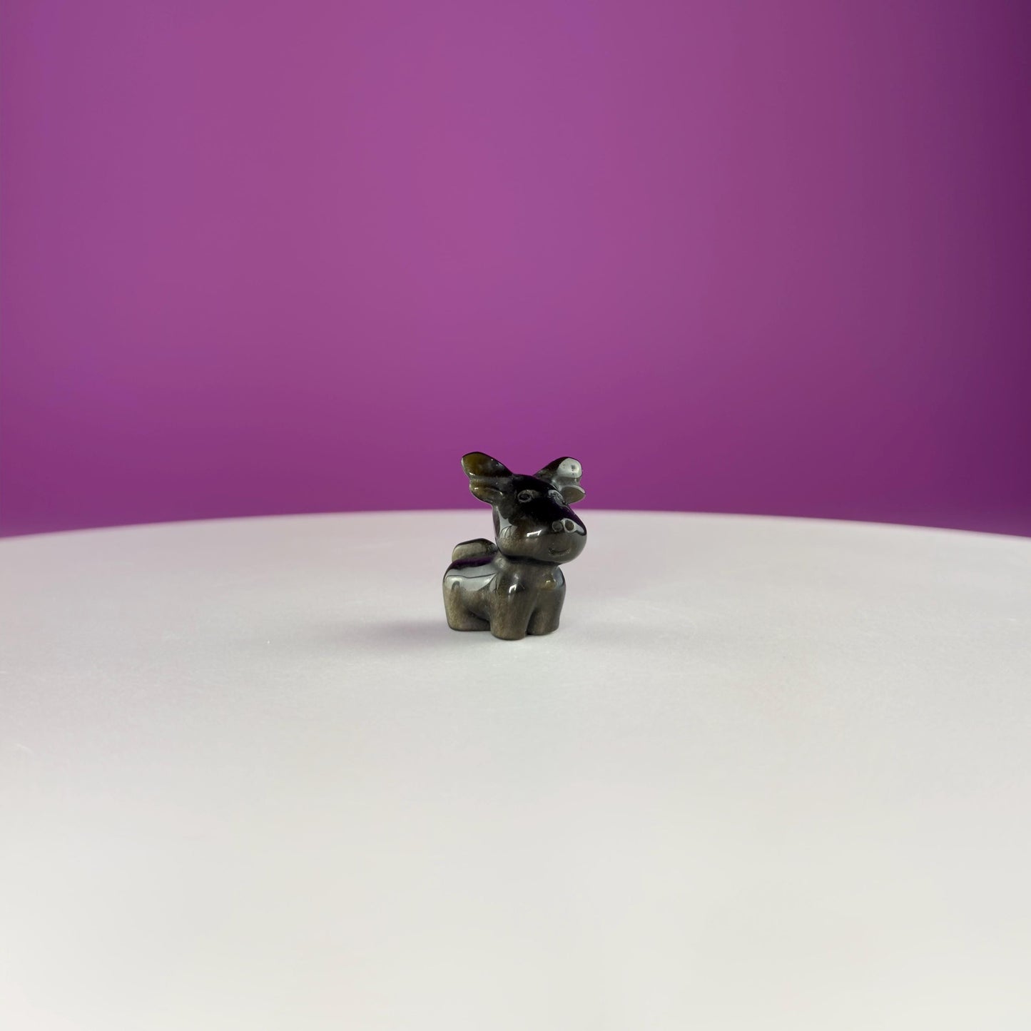 Small Mini Reindeer Crystal Carving-Choice of Stone