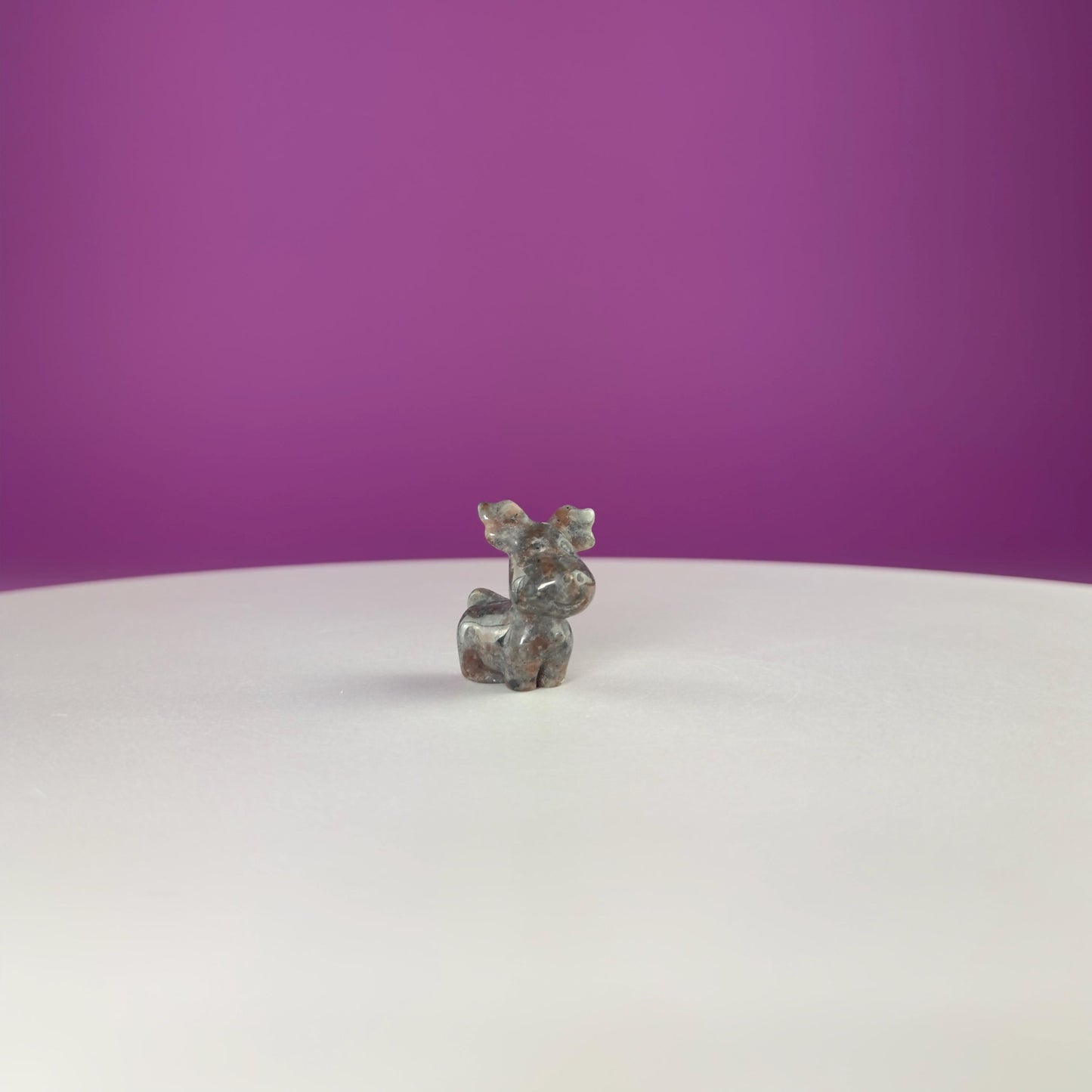 Small Mini Reindeer Crystal Carving-Choice of Stone