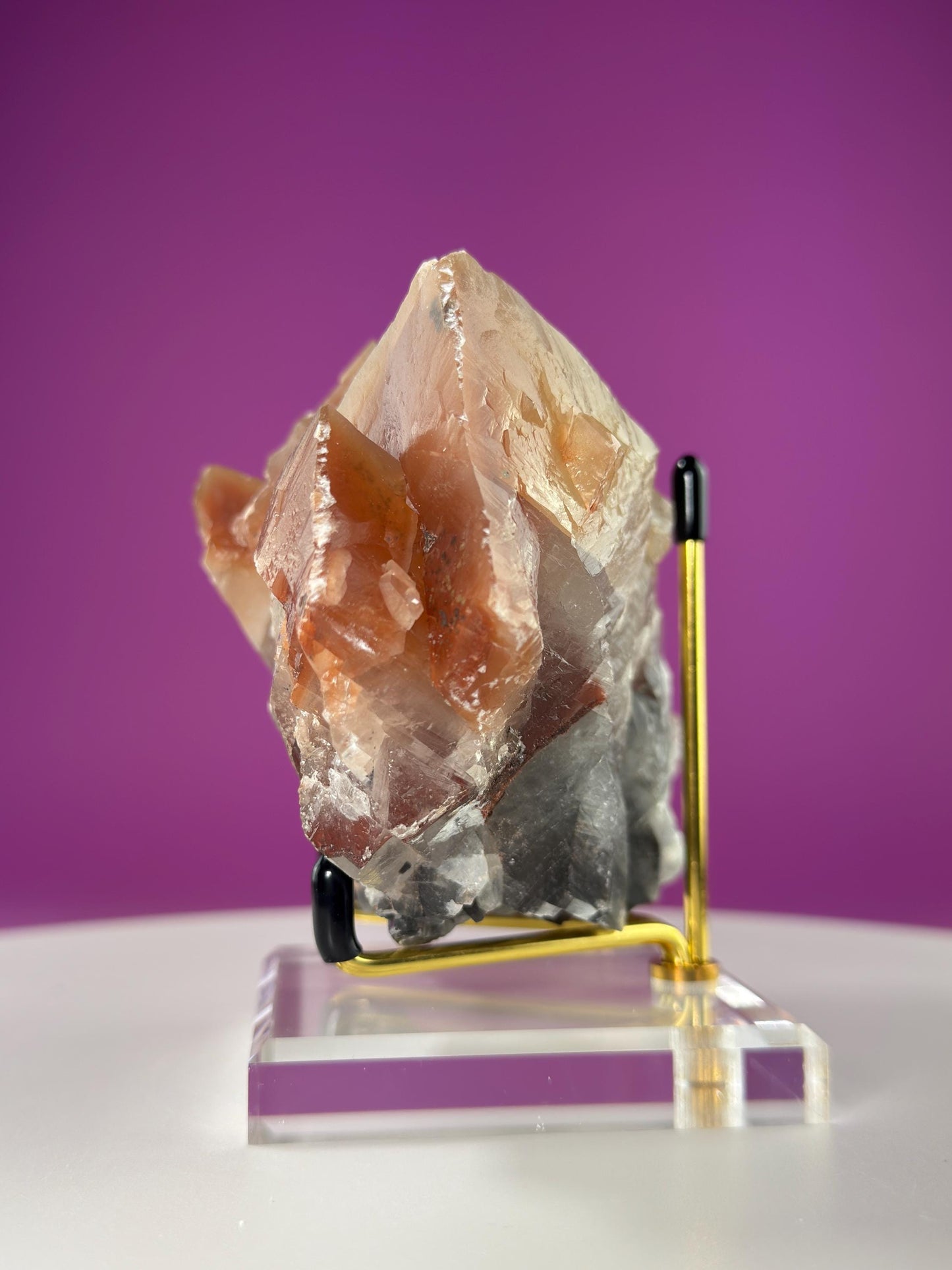 Mariposa Calcite (Mexico) (Includes Gold Metal/Acrylic Stand)