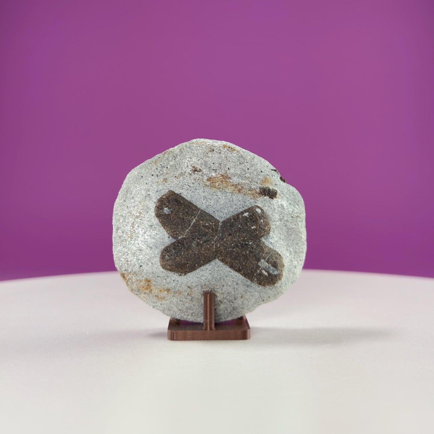 Staurolite Stone, Fairy Cross (Russia) (Includes Acrylic Stand)