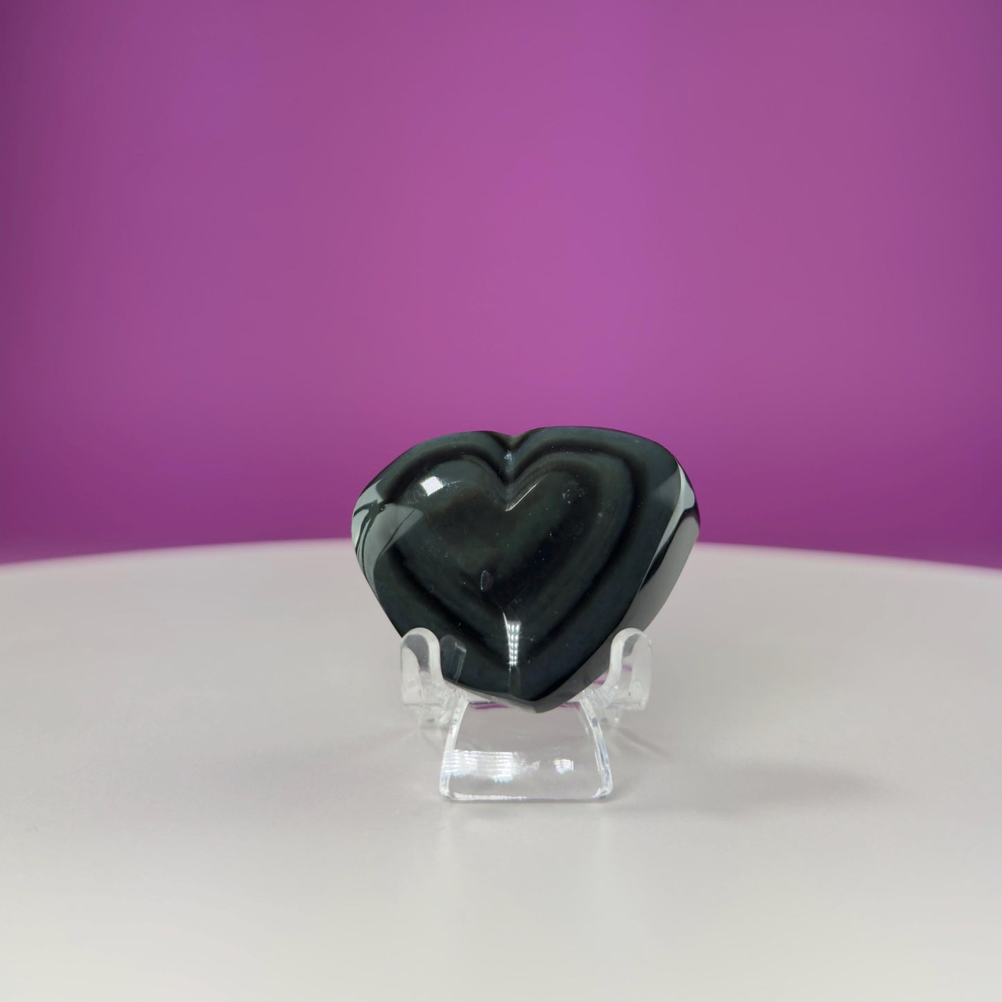 Mini Rainbow Obsidian Heart Carving (Mexico)