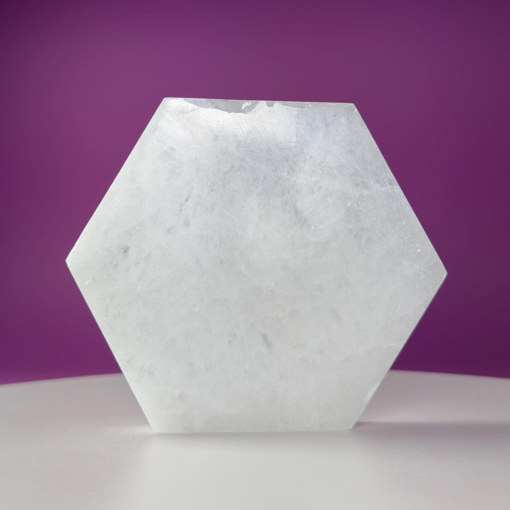 Selenite Hexagon Plate, Akoni's Misfit Crystal