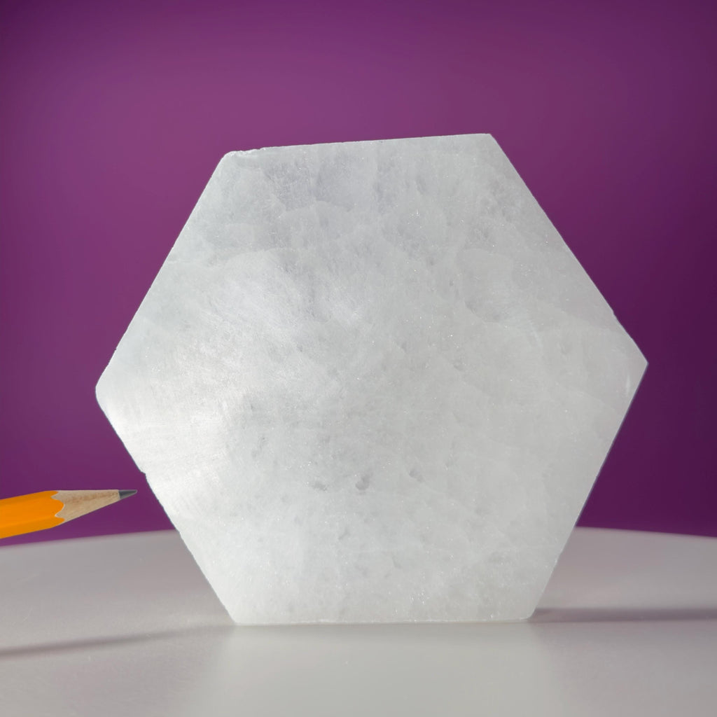 Selenite Hexagon Plate, Akoni's Misfit Crystal