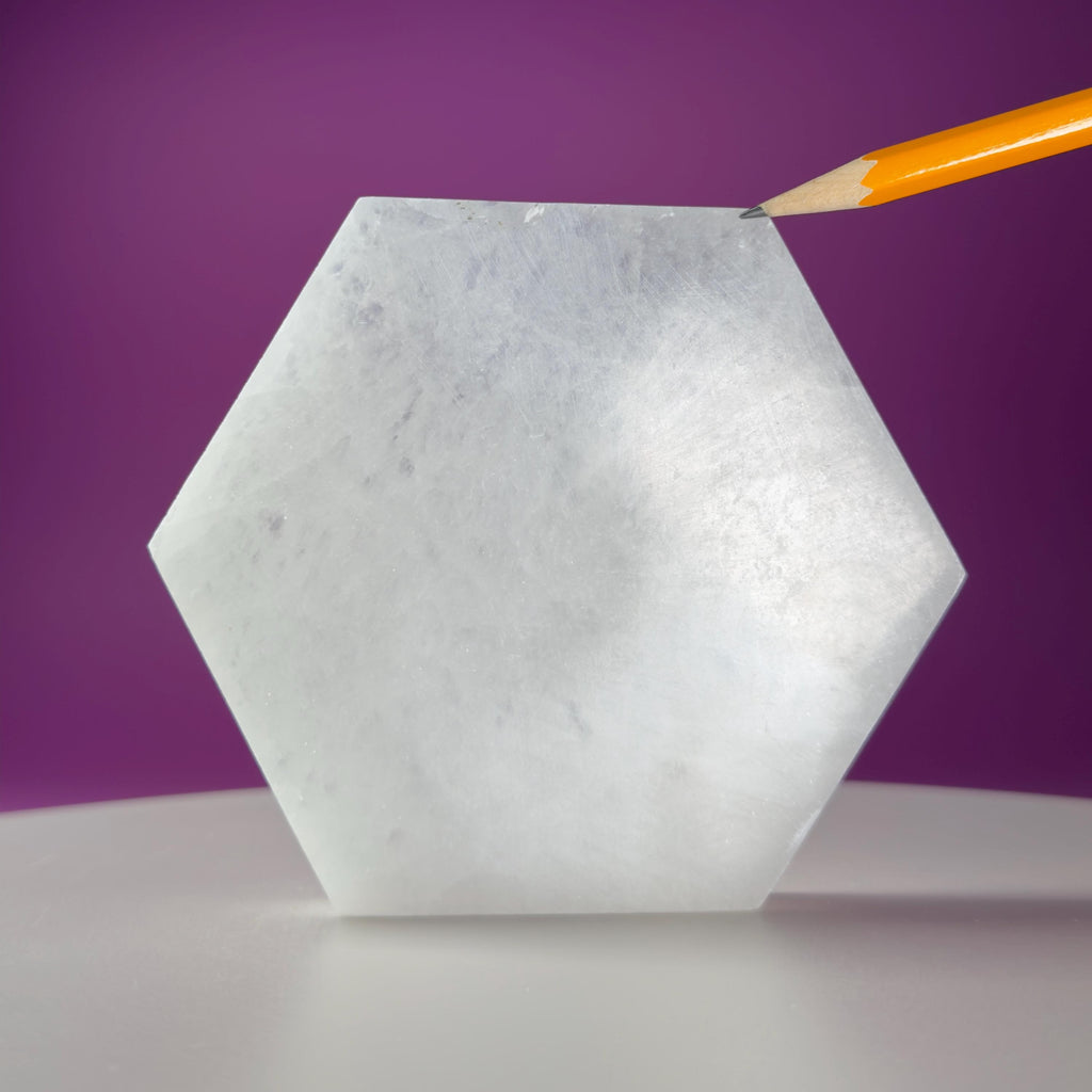 Selenite Hexagon Plate, Akoni's Misfit Crystal