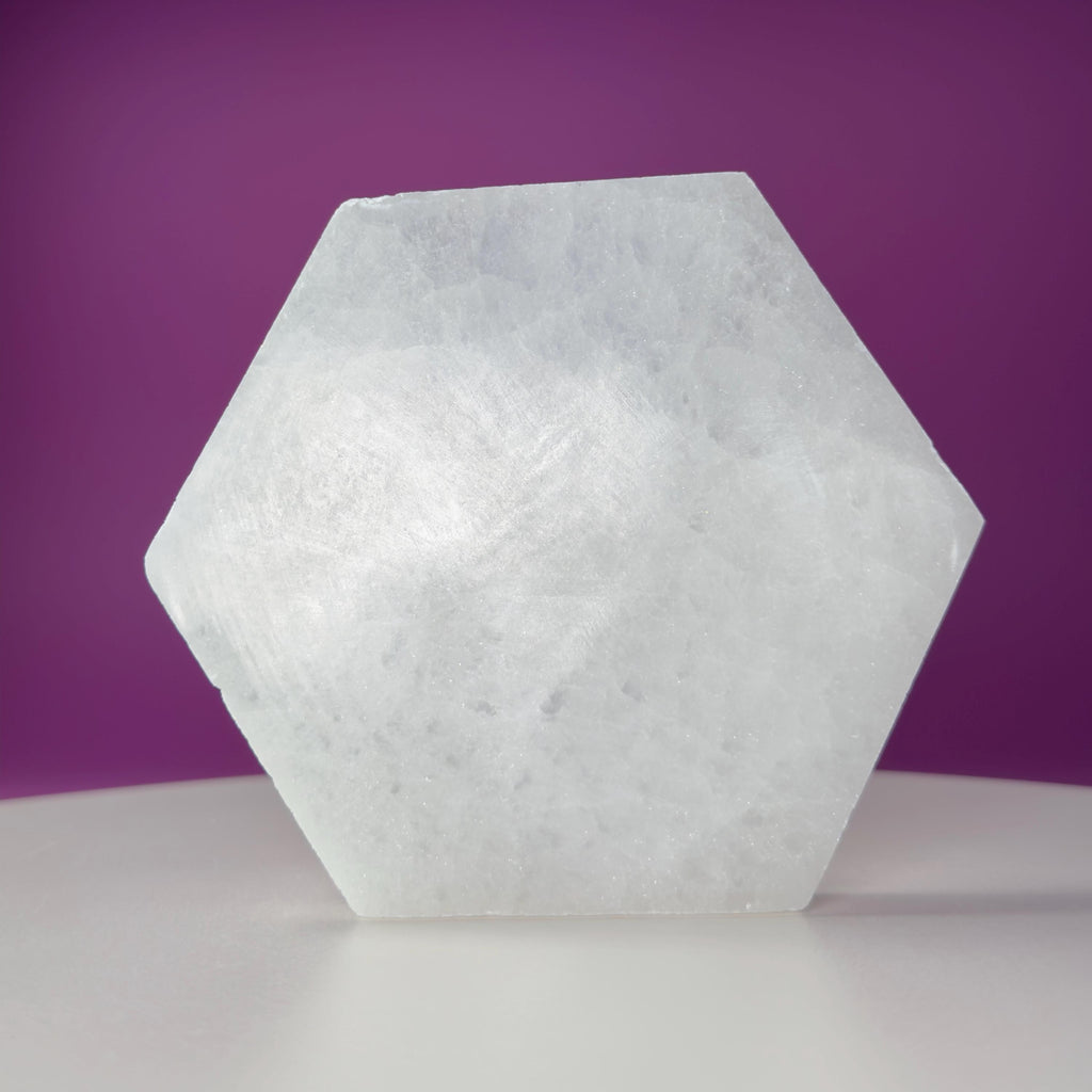 Selenite Hexagon Plate, Akoni's Misfit Crystal