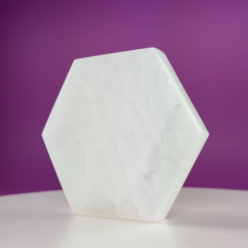 Selenite Hexagon Plate