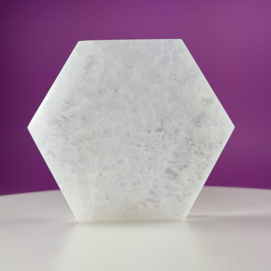 Selenite Hexagon Plate