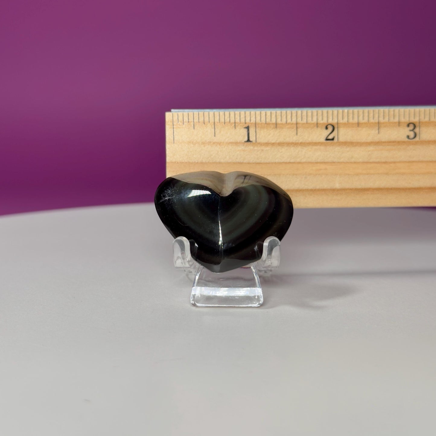 Mini Rainbow Obsidian Heart Carving (Mexico)
