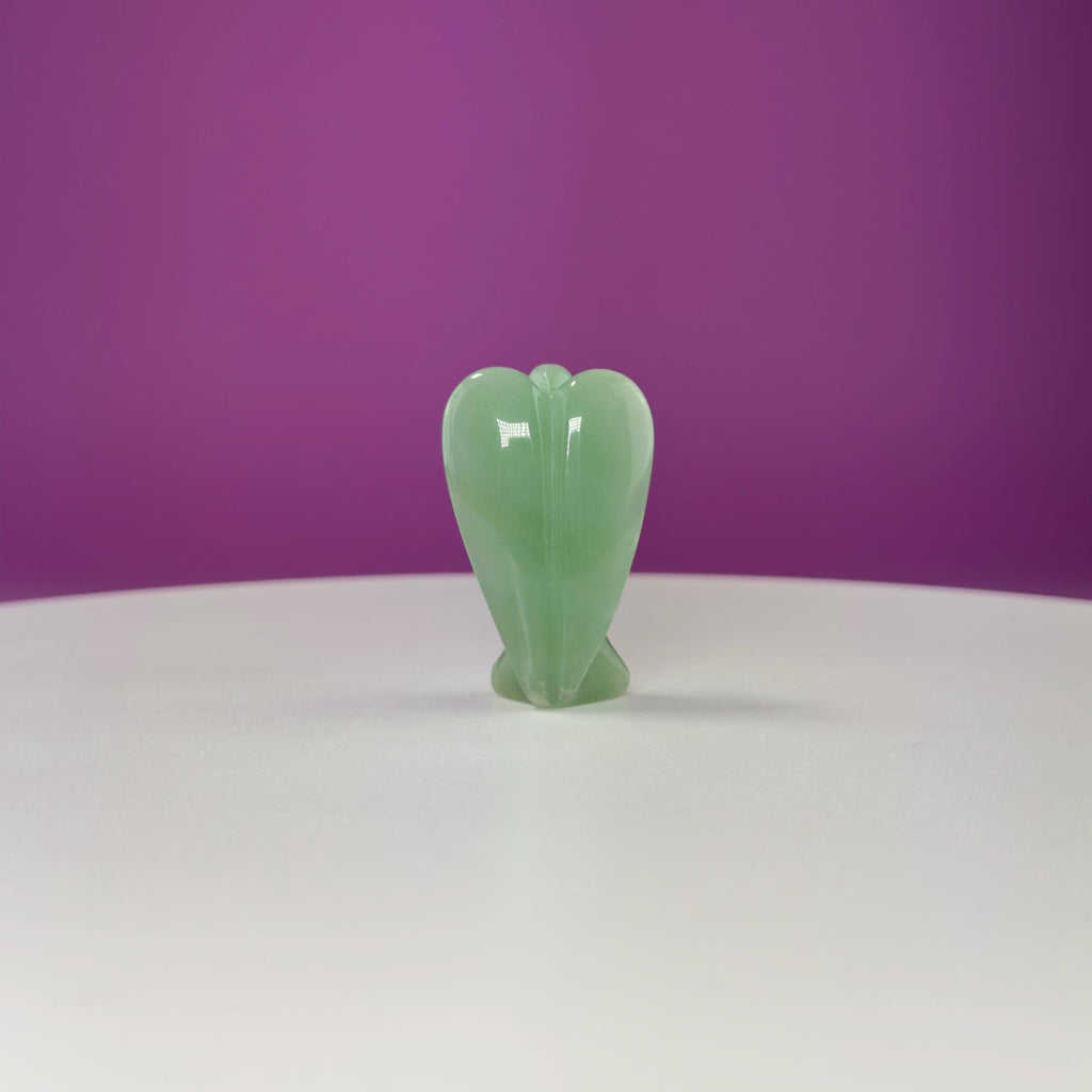 Large Mini Green Aventurine Angel Carving