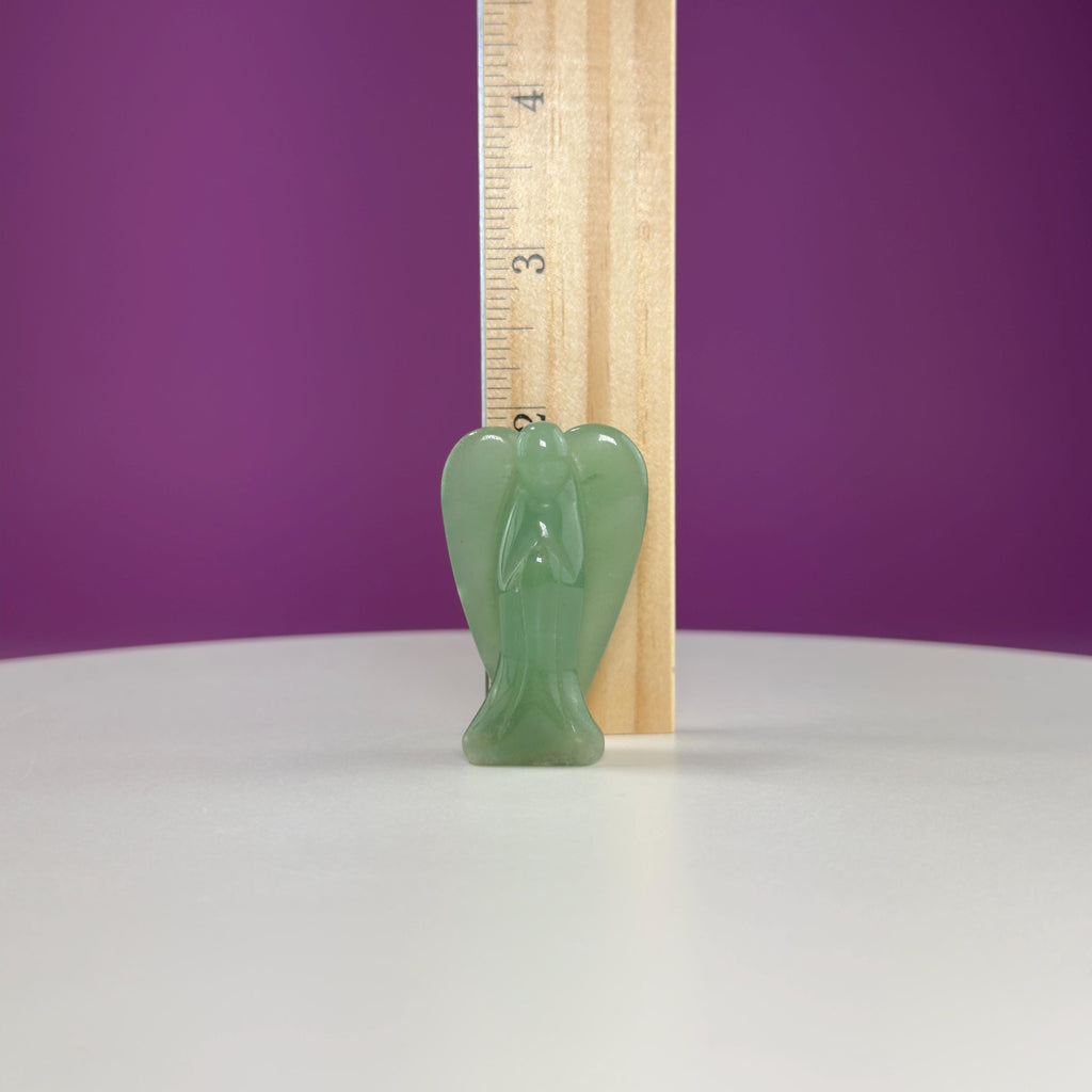 Large Mini Green Aventurine Angel Carving