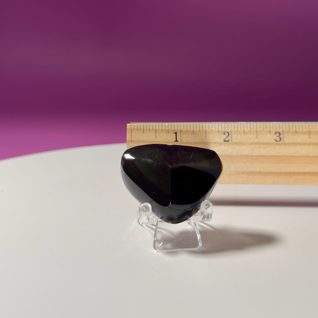 Mini Rainbow Obsidian Heart Carving (Mexico)