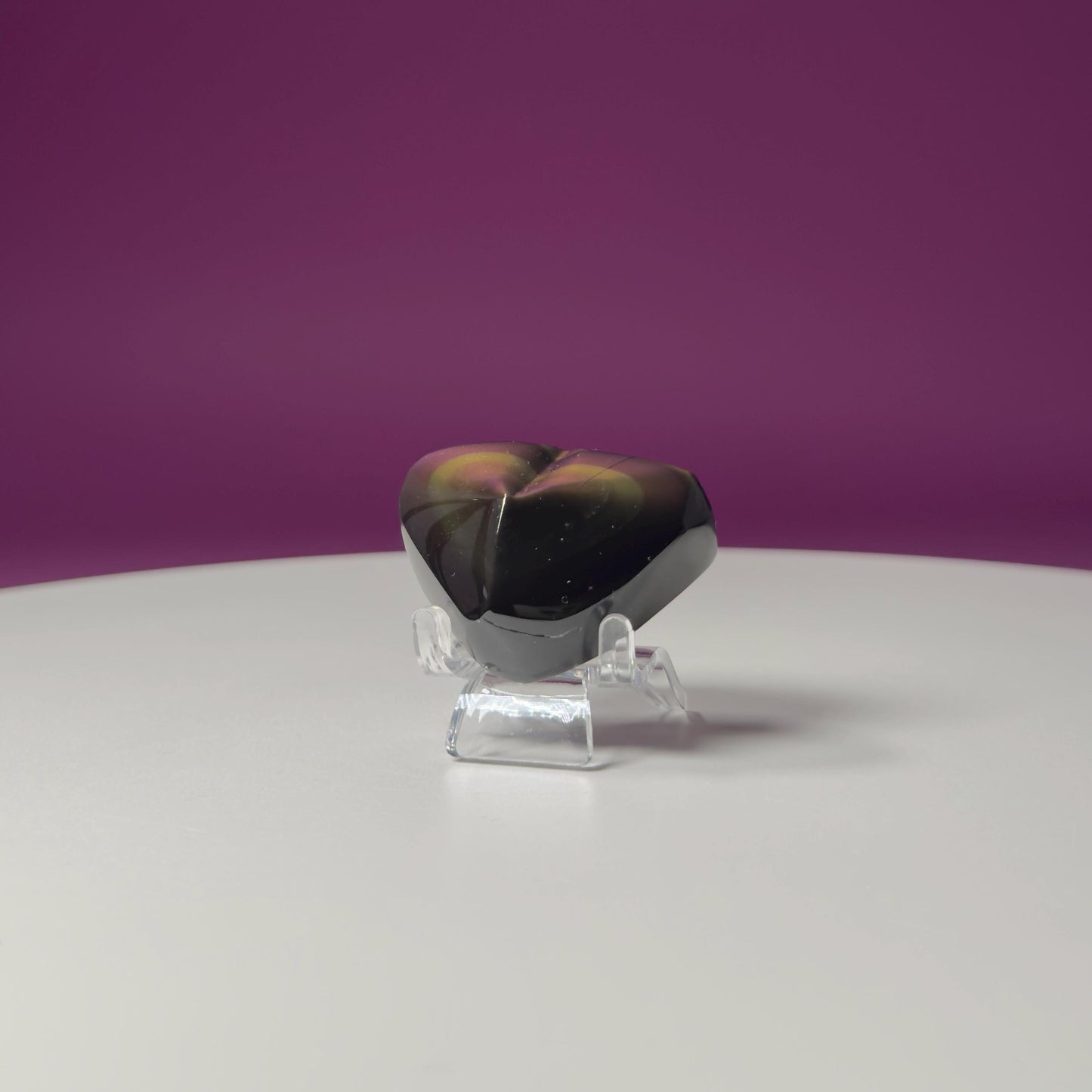 Mini Rainbow Obsidian Heart Carving (Mexico)