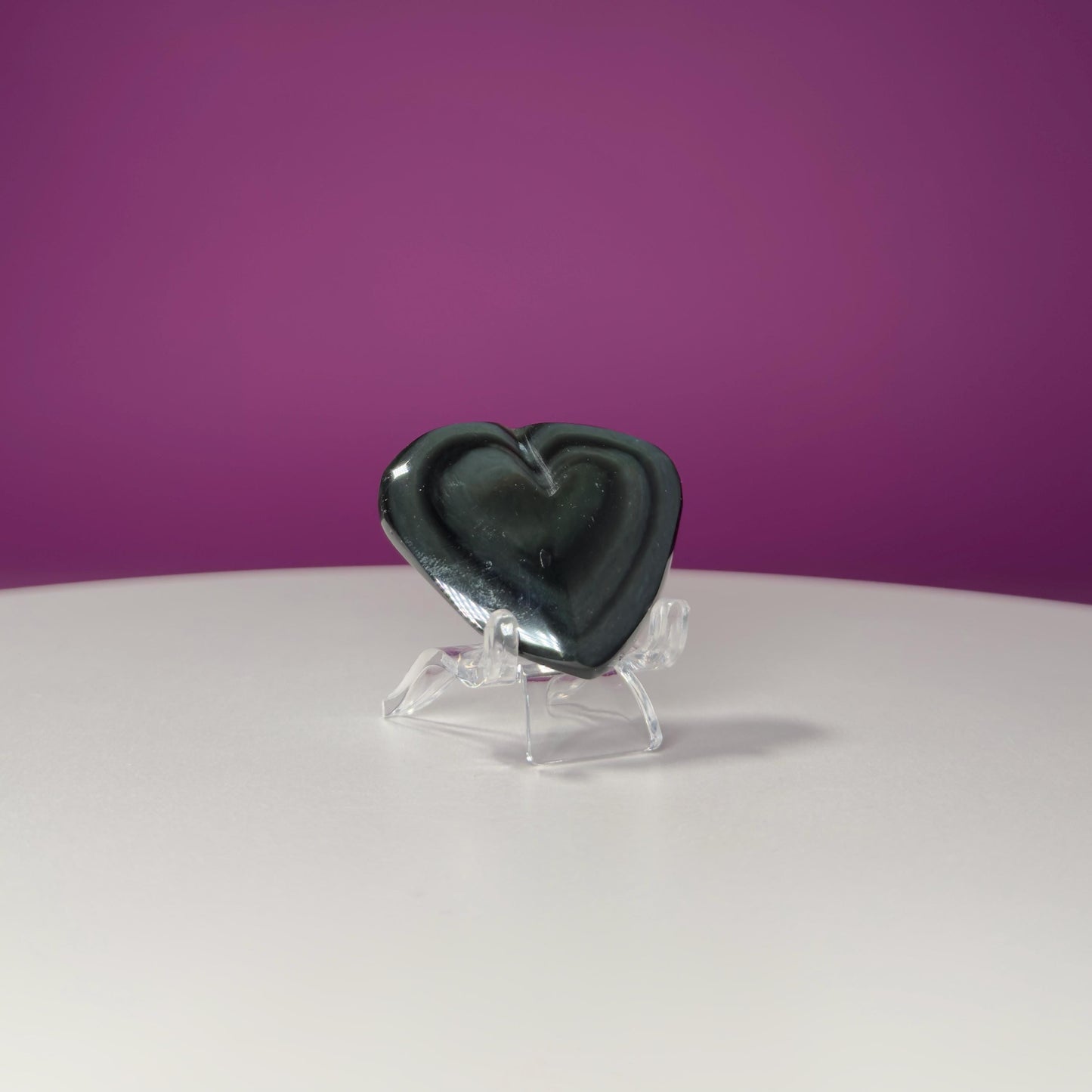 Mini Rainbow Obsidian Heart Carving (Mexico)