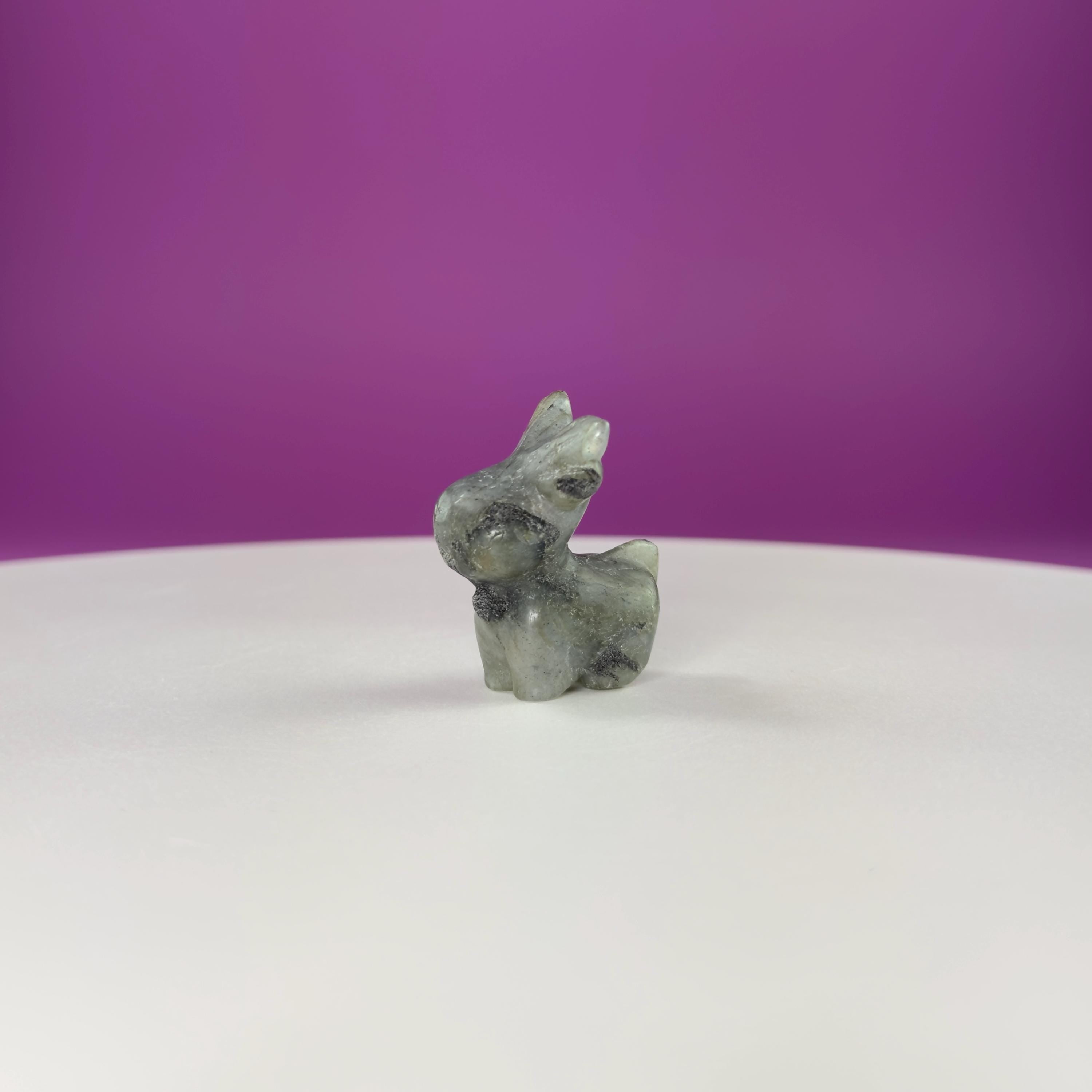 Mini Reindeer Crystal Carving-Choice of Stone, Mini Collectable