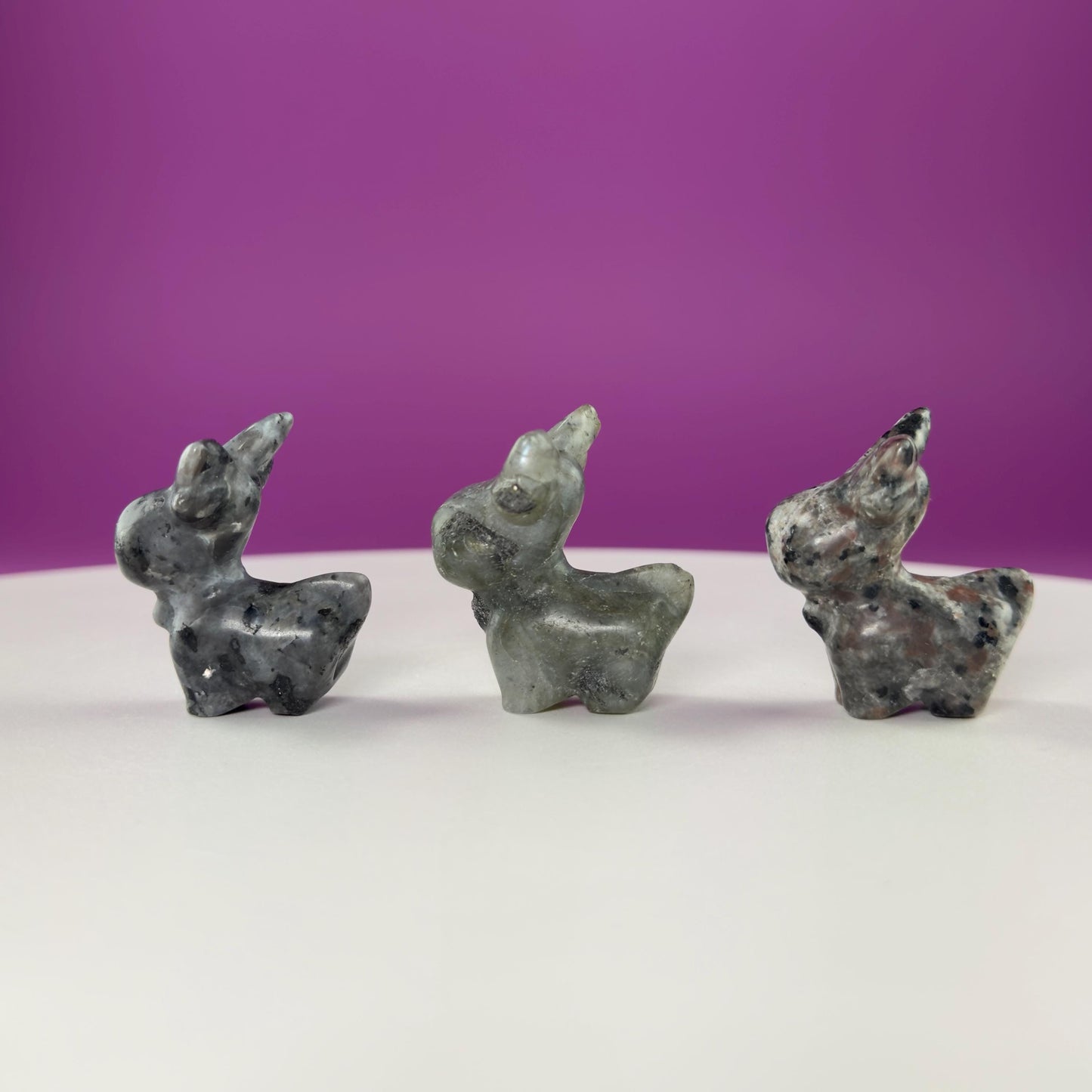 Mini Reindeer Crystal Carving-Choice of Stone, Mini Collectable