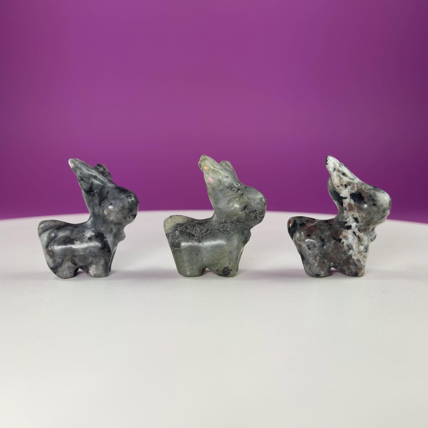 Mini Reindeer Crystal Carving-Choice of Stone, Mini Collectable