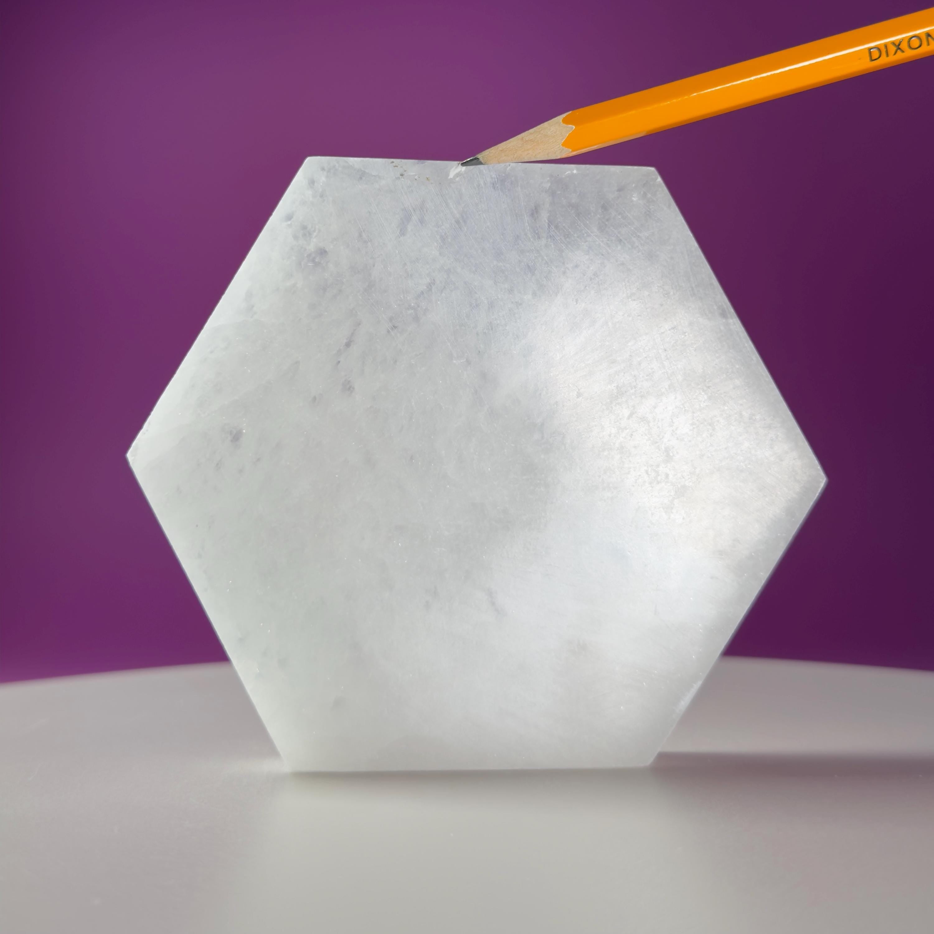 Selenite Hexagon Plate, Akoni's Misfit Crystal