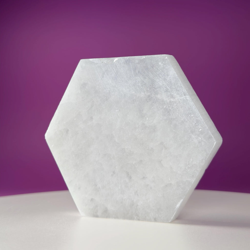 Selenite Hexagon Plate, Akoni's Misfit Crystal