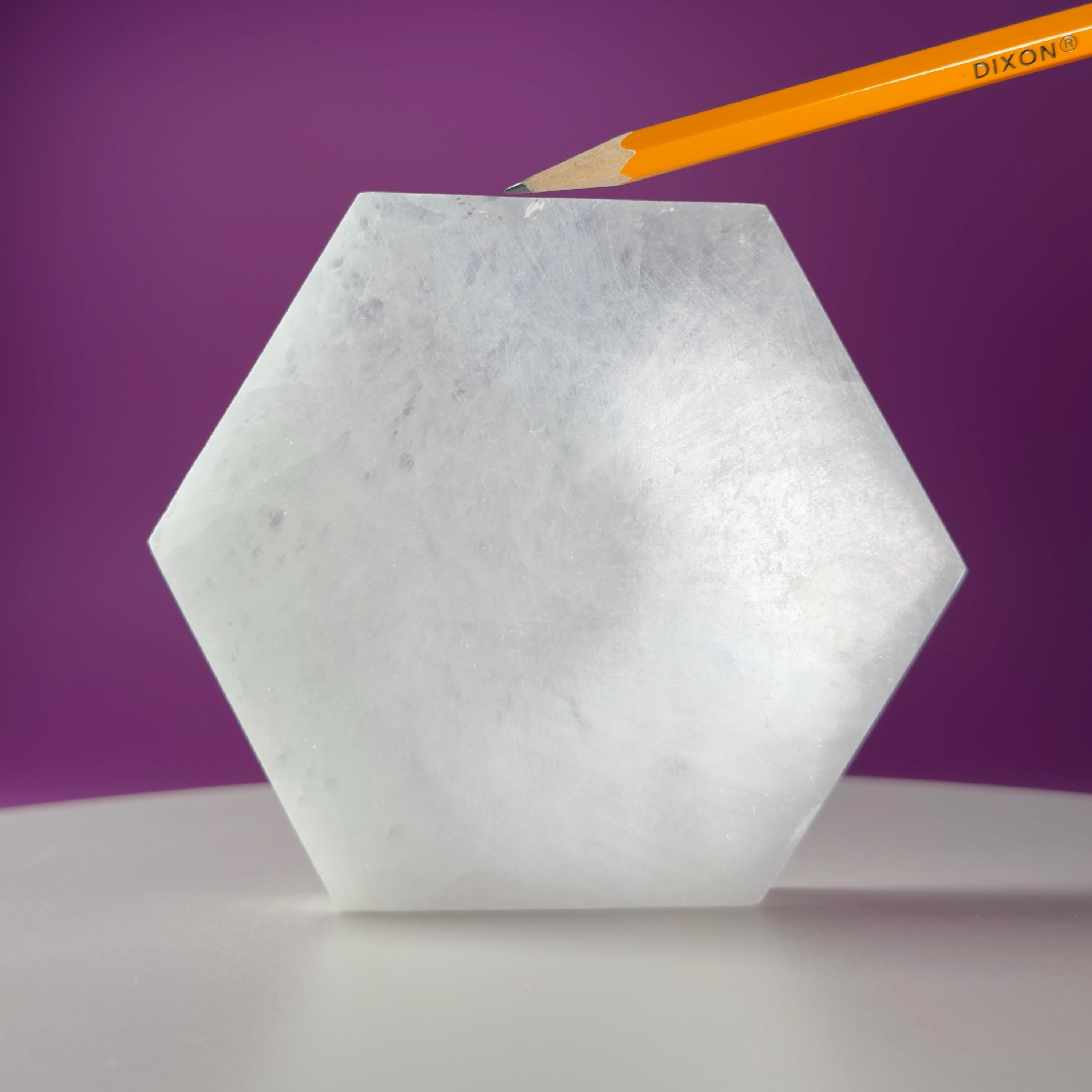 Selenite Hexagon Plate, Akoni's Misfit Crystal