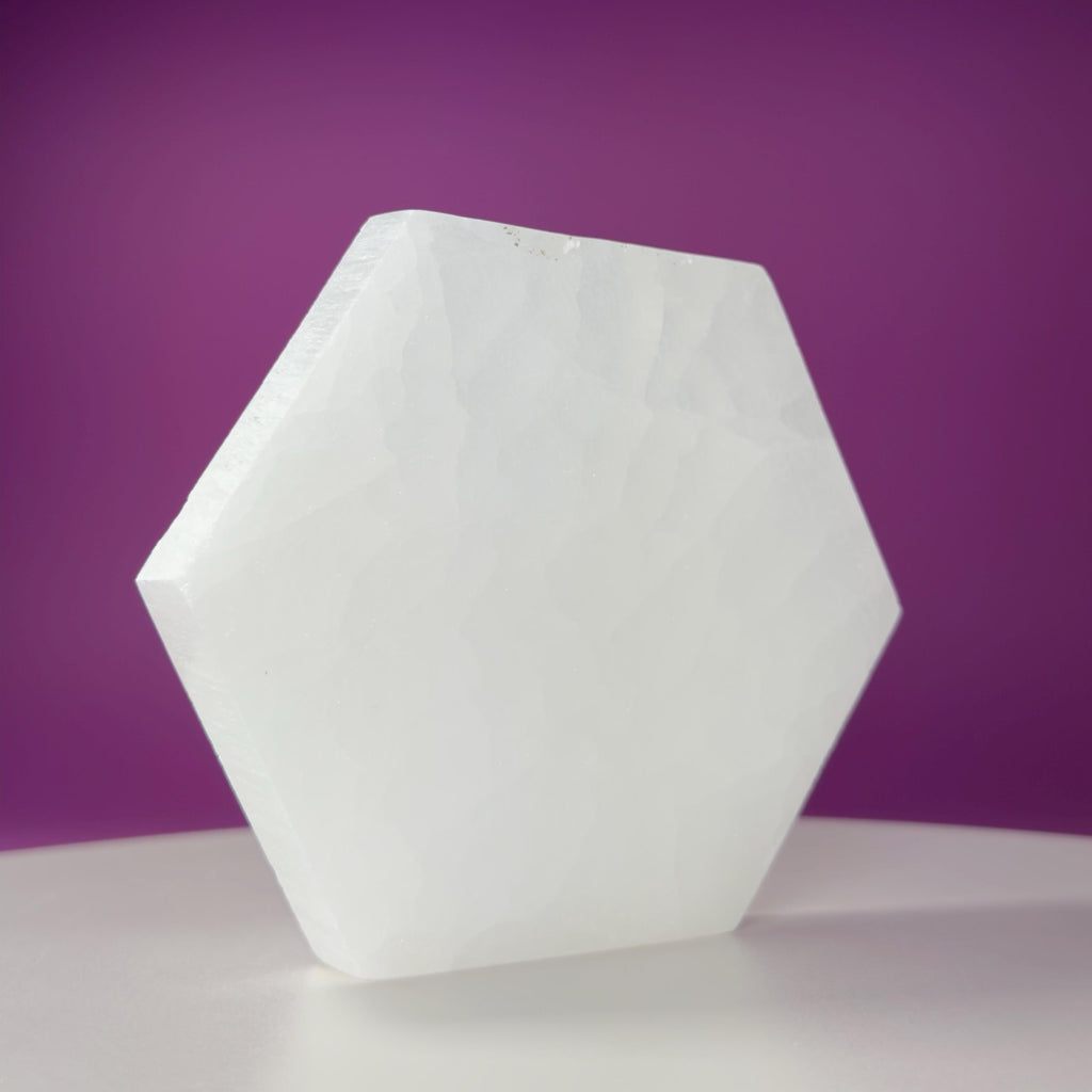 Selenite Hexagon Plate, Akoni's Misfit Crystal