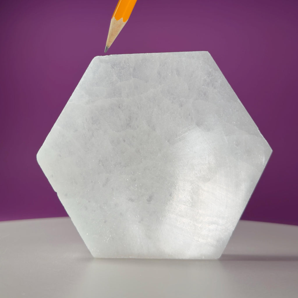 Selenite Hexagon Plate, Akoni's Misfit Crystal