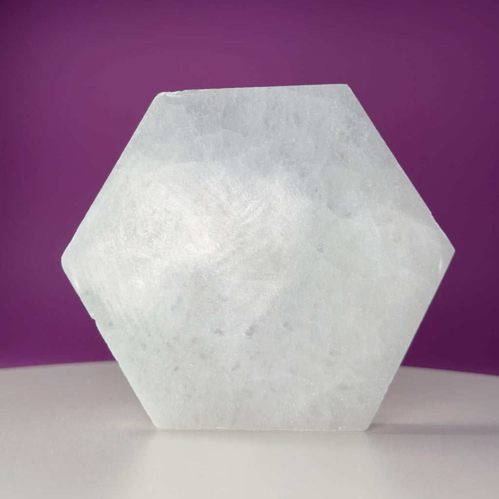 Selenite Hexagon Plate, Akoni's Misfit Crystal