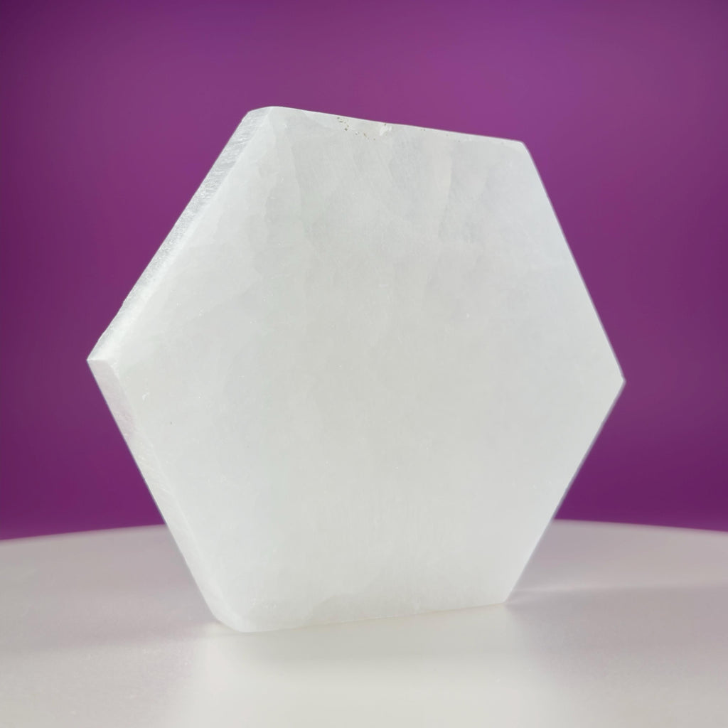 Selenite Hexagon Plate, Akoni's Misfit Crystal