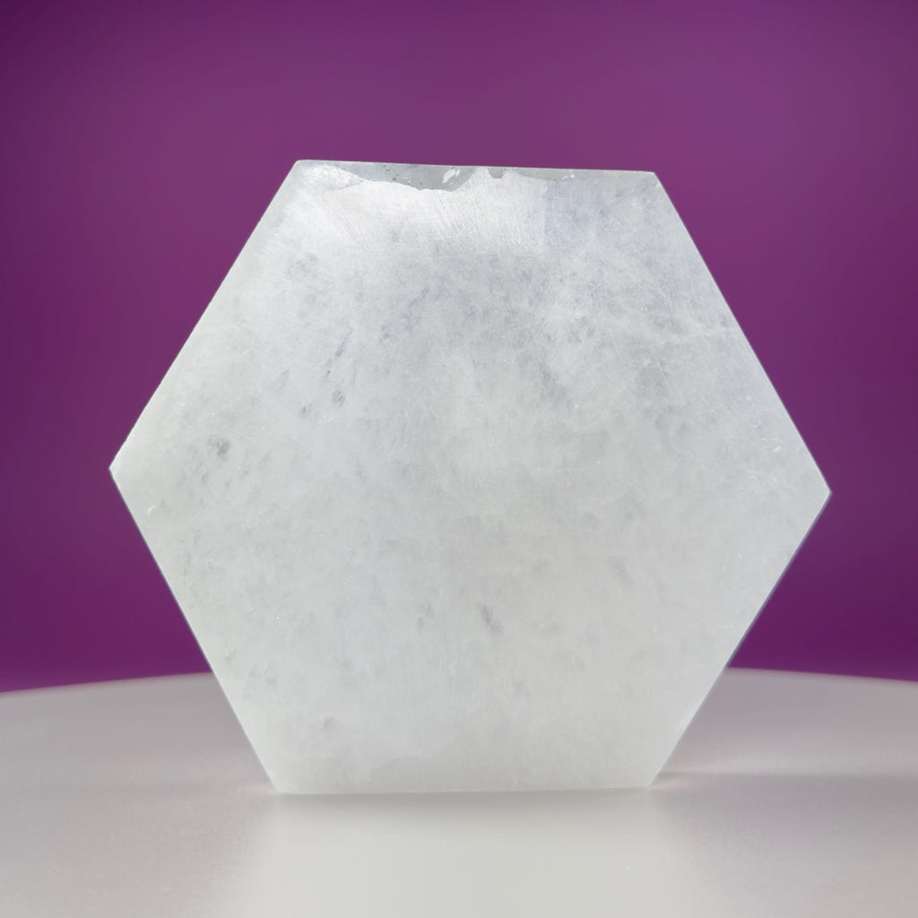 Selenite Hexagon Plate, Akoni's Misfit Crystal