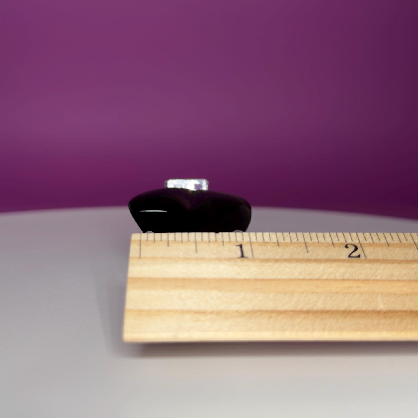 Mini Rainbow Obsidian Heart Carving (Mexico)